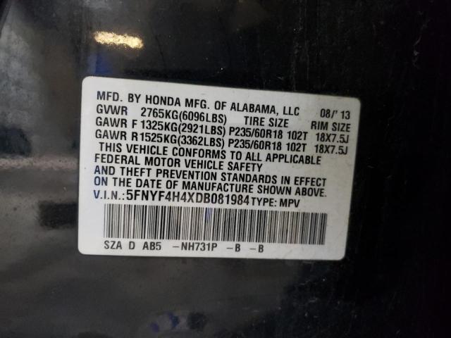 Photo 14 from auction – 2013 HONDA PILOT EX with VIN 5FNYF4H4XDB081984