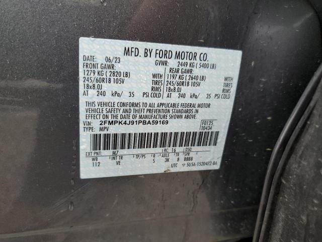 Photo 14 from auction – 2023 FORD EDGE SEL with VIN 2FMPK4J91PBA59169