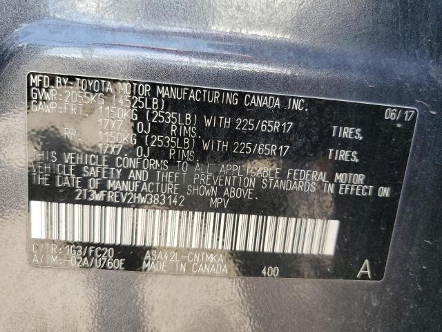 Photo 14 from auction – 2017 TOYOTA RAV4 XLE with VIN 2T3WFREV2HW383142