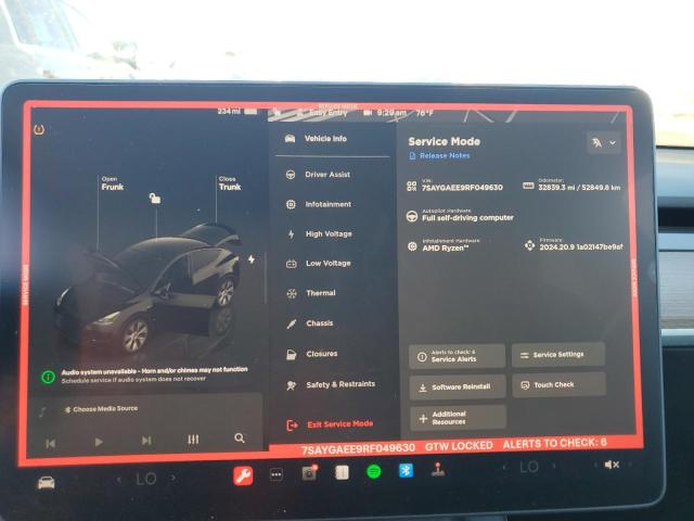 Фото 9 с аукциона – 2024 TESLA MODEL Y с VIN 7SAYGAEE9RF049630
