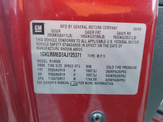 Photo 14 from auction – 2010 GMC ACADIA SLT with VIN 1GKLRMED3AJ125371
