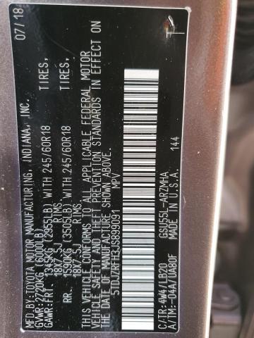 Photo 14 from auction – 2018 TOYOTA HIGHLANDER with VIN 5TDJZRFH3JS899091