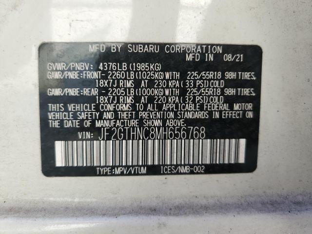 Photo 14 from auction – 2021 SUBARU CROSSTREK with VIN JF2GTHNC8MH656768