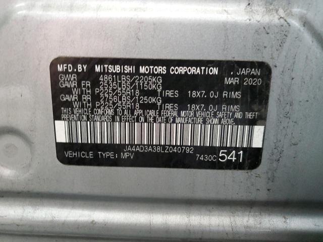 Photo 14 from auction – 2020 MITSUBISHI OUTLANDER with VIN JA4AD3A38LZ040792