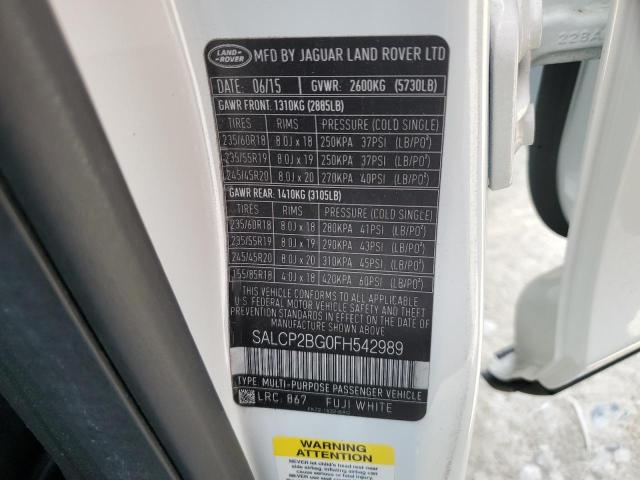 Photo 14 from auction – 2015 LAND ROVER DISCOVERY with VIN SALCP2BG0FH542989