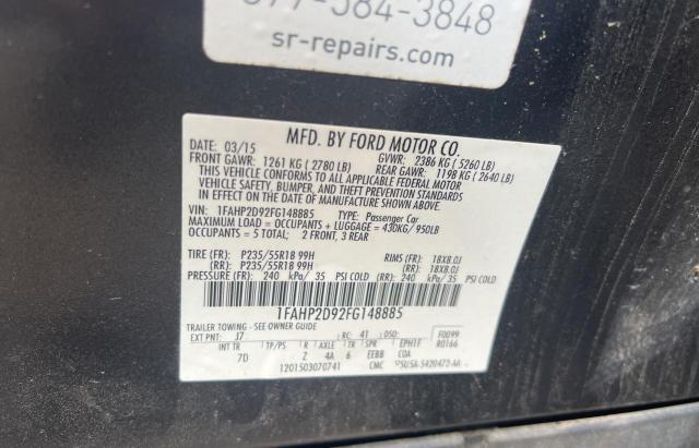 Photo 10 from auction – 2015 FORD TAURUS SE with VIN 1FAHP2D92FG148885