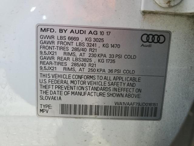 Photo 14 from auction – 2018 AUDI Q7 PRESTIG with VIN WA1VAAF79JD016151