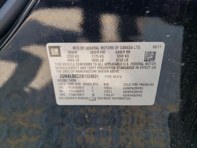 Photo 14 from auction – 2011 CHEVROLET EQUINOX LT with VIN 2GNALDECXB1324691