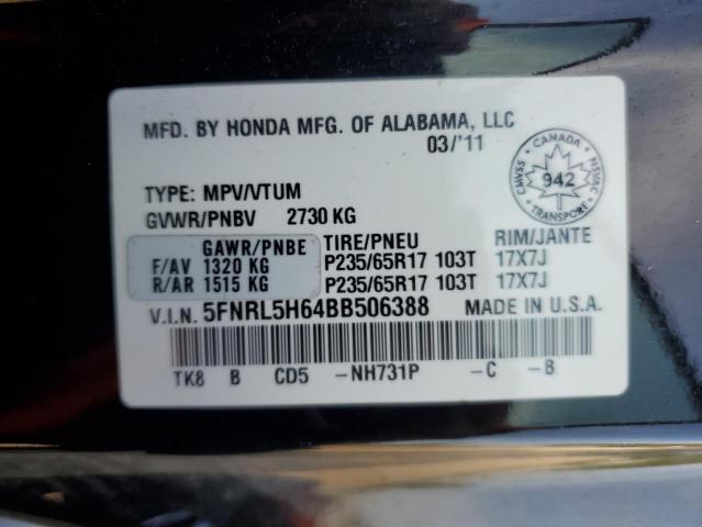Photo 14 from auction – 2011 HONDA ODYSSEY EX with VIN 5FNRL5H64BB506388