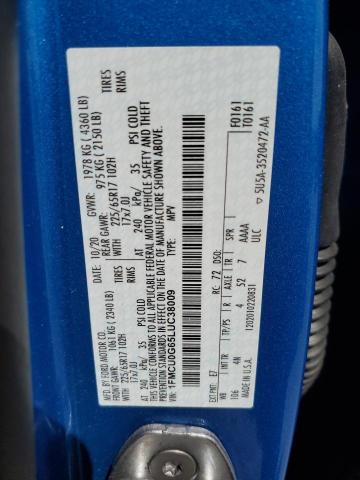 Photo 14 from auction – 2020 FORD ESCAPE SE with VIN 1FMCU0G65LUC38009