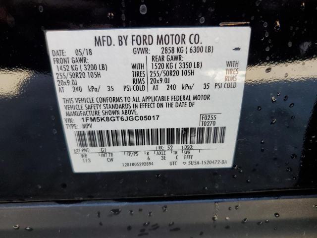 Photo 14 from auction – 2018 FORD EXPLORER S with VIN 1FM5K8GT6JGC05017