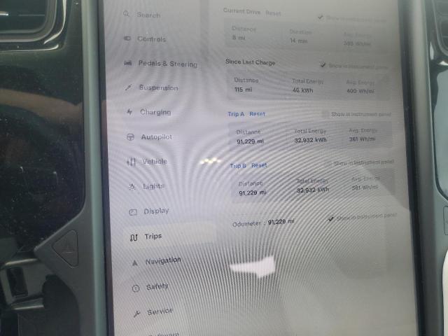 Photo 9 from auction – 2020 TESLA MODEL X with VIN 5YJXCAE2XLF277265