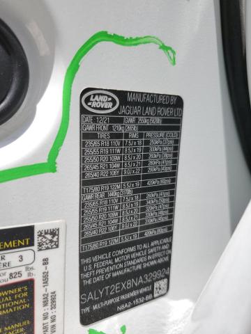 Photo 14 from auction – 2022 LAND ROVER RANGE ROVE with VIN SALYT2EX8NA329924