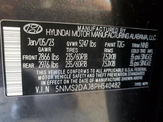 Photo 14 from auction – 2023 HYUNDAI SANTA FE S with VIN 5NMS2DAJ8PH540482