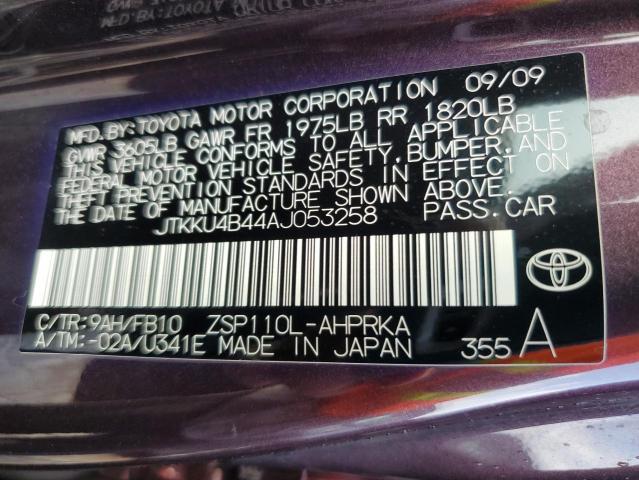 Photo 14 from auction – 2010 TOYOTA SCION XD with VIN JTKKU4B44AJ053258