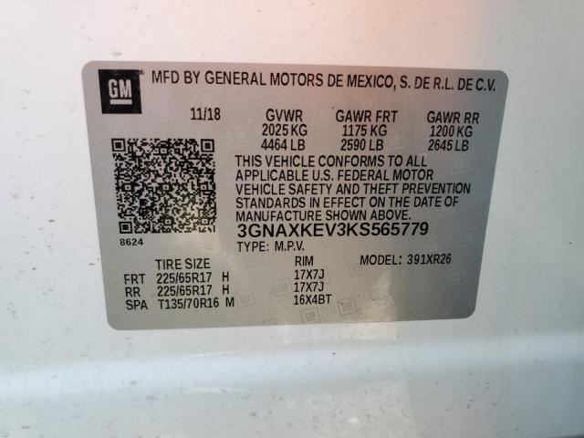Photo 14 from auction – 2019 CHEVROLET EQUINOX LT with VIN 3GNAXKEV3KS565779