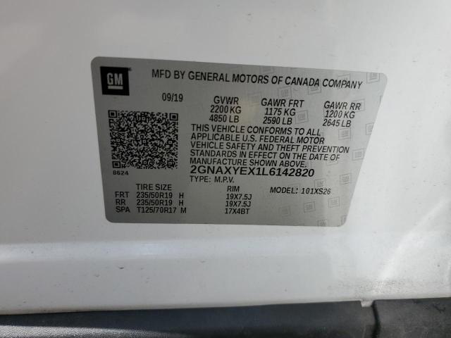 Photo 14 from auction – 2020 CHEVROLET EQUINOX PR with VIN 2GNAXYEX1L6142820