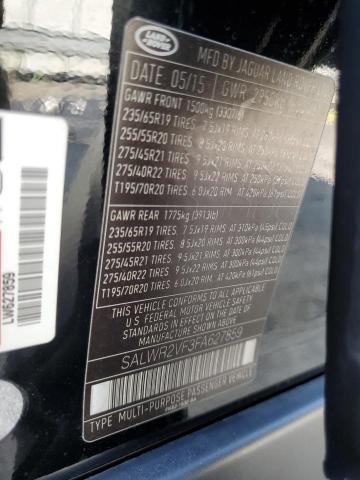 Foto 14 de la subasta – 2015 LAND ROVER RANGE ROVE con VIN SALWR2VF3FA627859