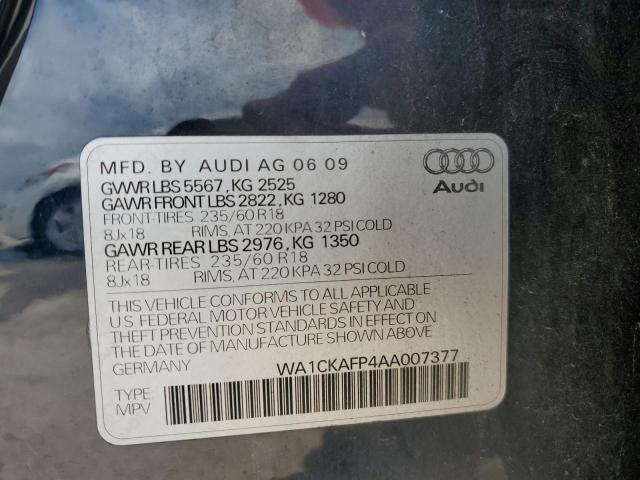 Photo 14 from auction – 2010 AUDI Q5 PREMIUM with VIN WA1CKAFP4AA007377