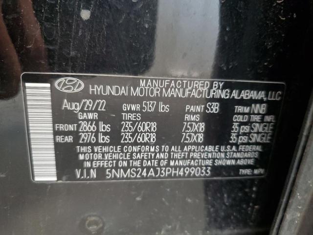 Photo 14 from auction – 2023 HYUNDAI SANTA FE S with VIN 5NMS24AJ3PH499033