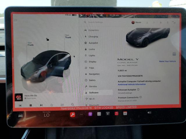 Photo 9 from auction – 2023 TESLA MODEL Y with VIN 7SAYGDEE7PA203876
