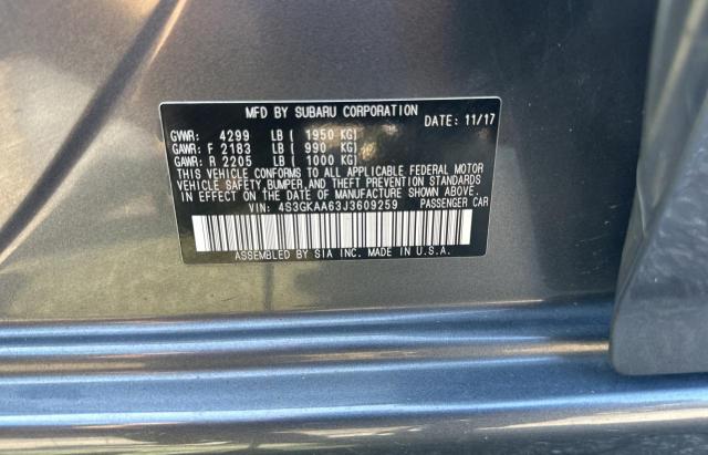 Photo 10 from auction – 2018 SUBARU IMPREZA with VIN 4S3GKAA63J3609259