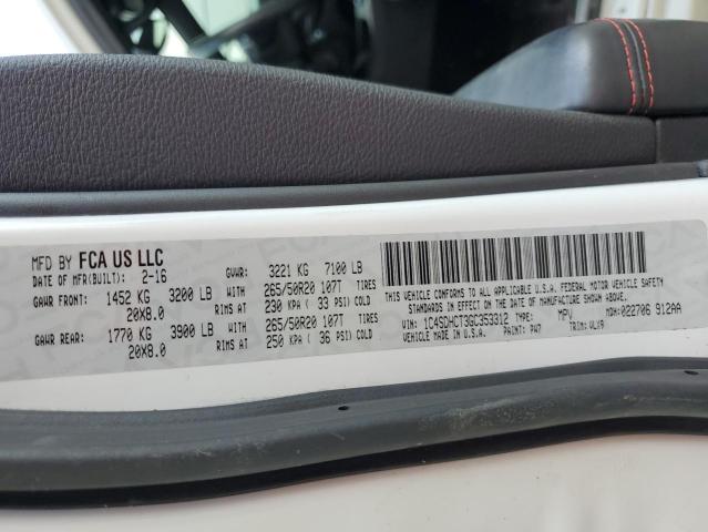 Photo 14 from auction – 2016 DODGE DURANGO R/ with VIN 1C4SDHCT3GC353312