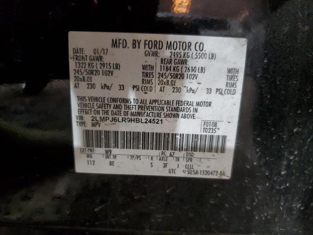 Photo 14 from auction – 2017 LINCOLN MKX RESERV with VIN 2LMPJ6LR9HBL24521