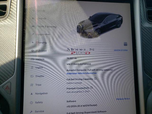 Photo 9 from auction – 2018 TESLA MODEL S with VIN 5YJSA1E45JF291444