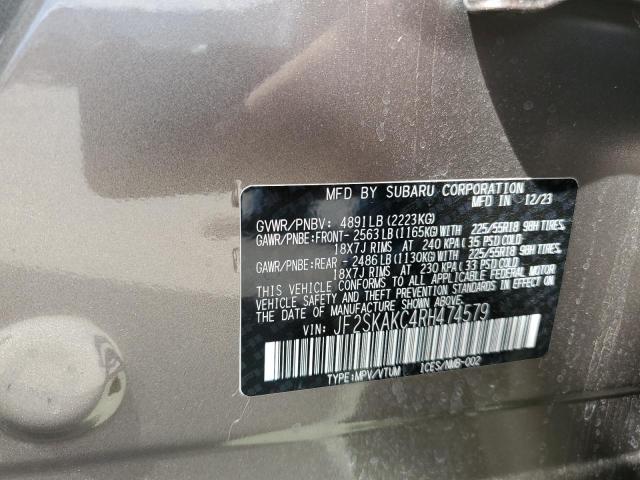 Photo 14 from auction – 2024 SUBARU FORESTER L with VIN JF2SKAKC4RH474579