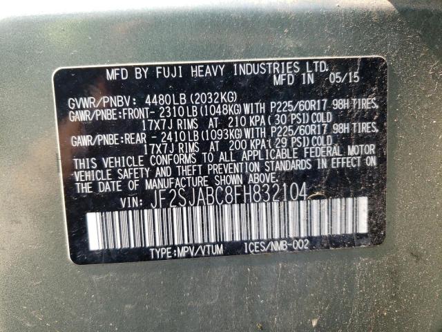Photo 14 from auction – 2015 SUBARU FORESTER 2 with VIN JF2SJABC8FH832104