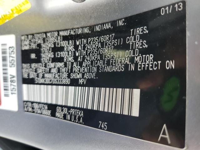 Photo 14 from auction – 2013 TOYOTA SIENNA LE with VIN 5TDKK3DC7DS333890