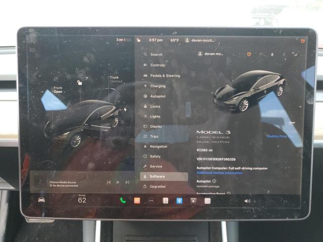 Photo 9 from auction – 2019 TESLA MODEL 3 with VIN 5YJ3E1EB2KF365329