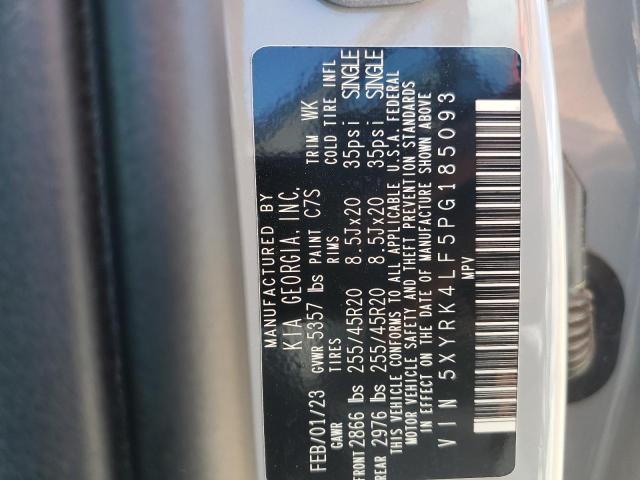 Photo 14 from auction – 2023 KIA SORENTO SX with VIN 5XYRK4LF5PG185093