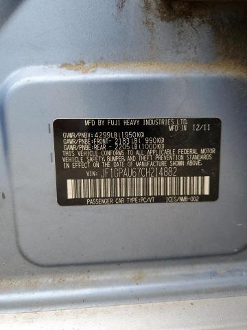 Photo 14 from auction – 2012 SUBARU IMPREZA SP with VIN JF1GPAU67CH214882