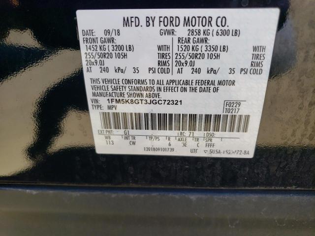 Photo 14 from auction – 2018 FORD EXPLORER S with VIN 1FM5K8GT3JGC72321