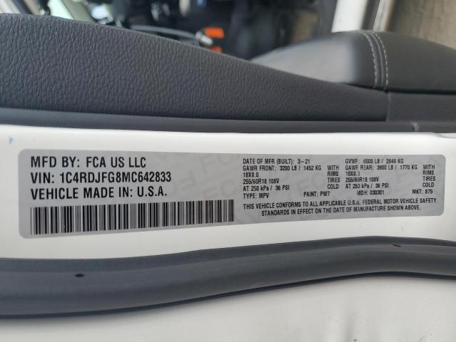 Photo 14 from auction – 2021 DODGE DURANGO PU with VIN 1C4RDJFG8MC642833