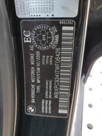 Photo 14 from auction – 2007 BMW X3 3.0SI with VIN WBXPC93417WF06426