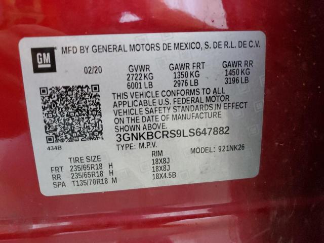 Photo 14 from auction – 2020 CHEVROLET BLAZER 2LT with VIN 3GNKBCRS9LS647882