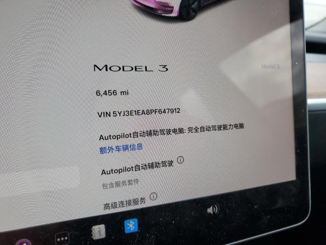 Photo 9 from auction – 2023 TESLA MODEL 3 with VIN 5YJ3E1EA8PF647912