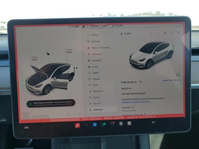 Photo 9 from auction – 2023 TESLA MODEL Y with VIN 7SAYGDEE5PA102531