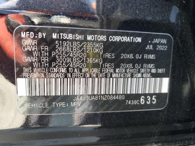 Photo 14 from auction – 2022 MITSUBISHI OUTLANDER with VIN JA4J3UA81NZ084480