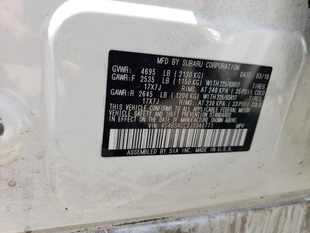 Photo 14 from auction – 2018 SUBARU OUTBACK 2. with VIN 4S4BSACC3J3340771