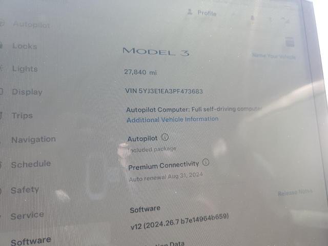 Photo 9 from auction – 2023 TESLA MODEL 3 with VIN 5YJ3E1EA3PF473683