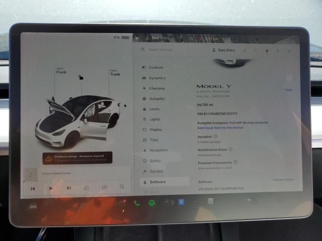 Photo 9 from auction – 2021 TESLA MODEL Y with VIN 5YJYGAEE7MF283173