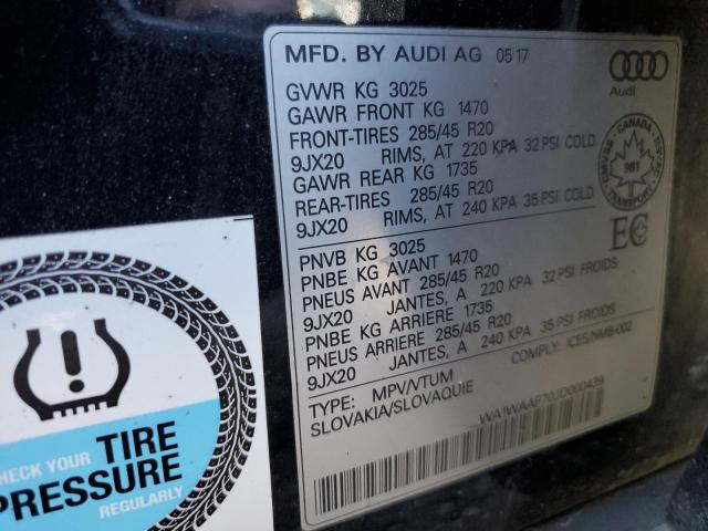Photo 14 from auction – 2018 AUDI Q7 TECHNIK with VIN WA1WAAF70JD000439