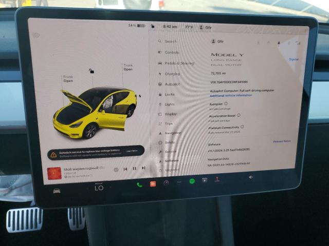 Photo 9 from auction – 2022 TESLA MODEL Y with VIN 7SAYGDEE3NF341060
