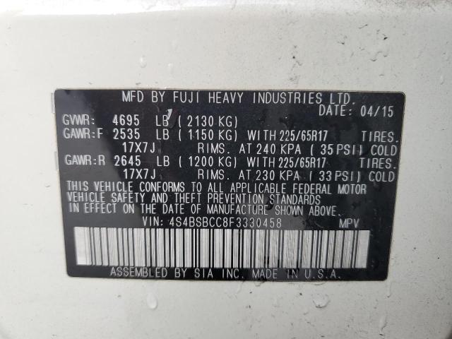 Снимка 14 от търг – 2015 SUBARU OUTBACK 2. с VIN 4S4BSBCC8F3330458