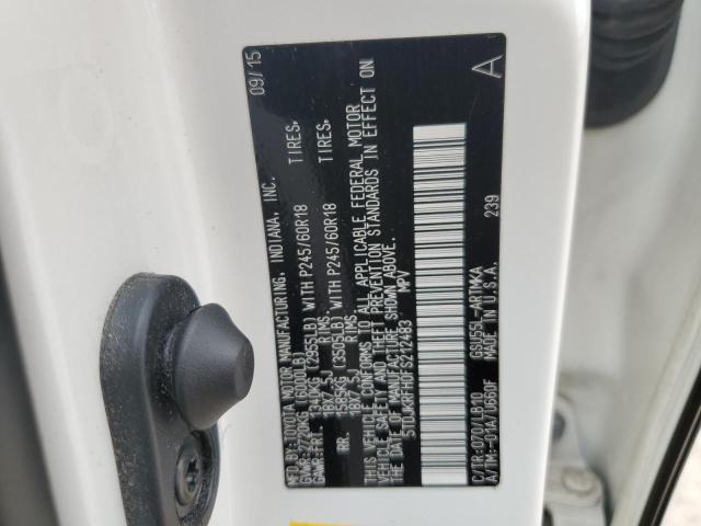 Photo 14 from auction – 2015 TOYOTA HIGHLANDER with VIN 5TDJKRFH0FS212483