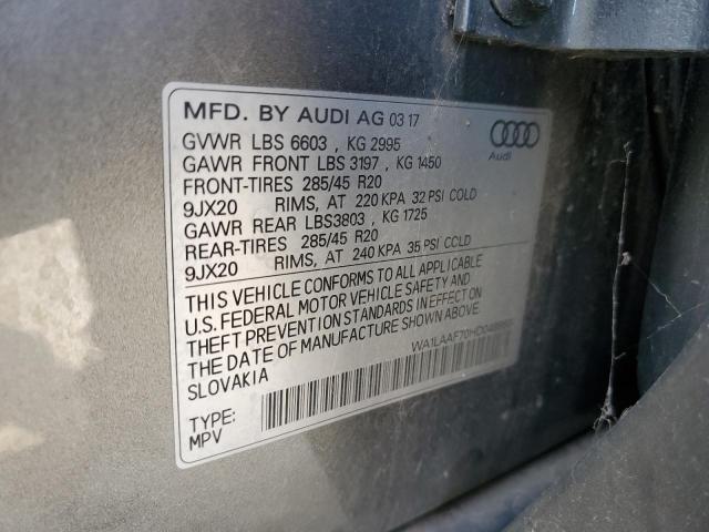 Photo 14 from auction – 2017 AUDI Q7 PREMIUM with VIN WA1LAAF70HD048956